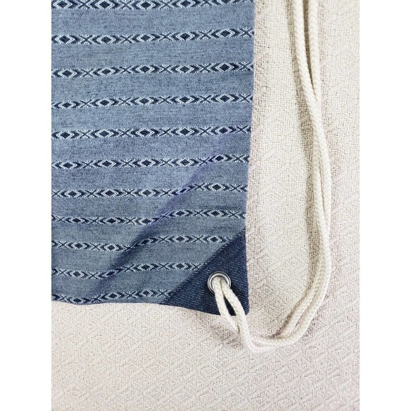 Dakine Bag Womens One Size Blue Canvas Drawstring Bonnie Paige Cinch Backpack - Picture 5 of 6